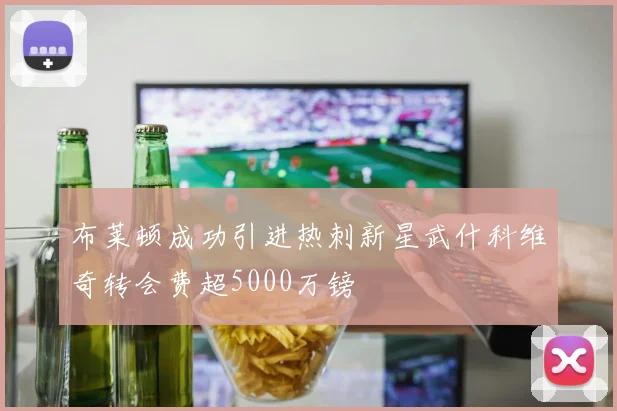布莱顿成功引进热刺新星武什科维奇转会费超5000万镑